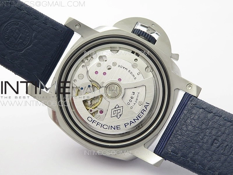PAM1289 Y VSF 1:1 Best Edition Blue Dial on Blue Leather Strap P.900 Super Clone